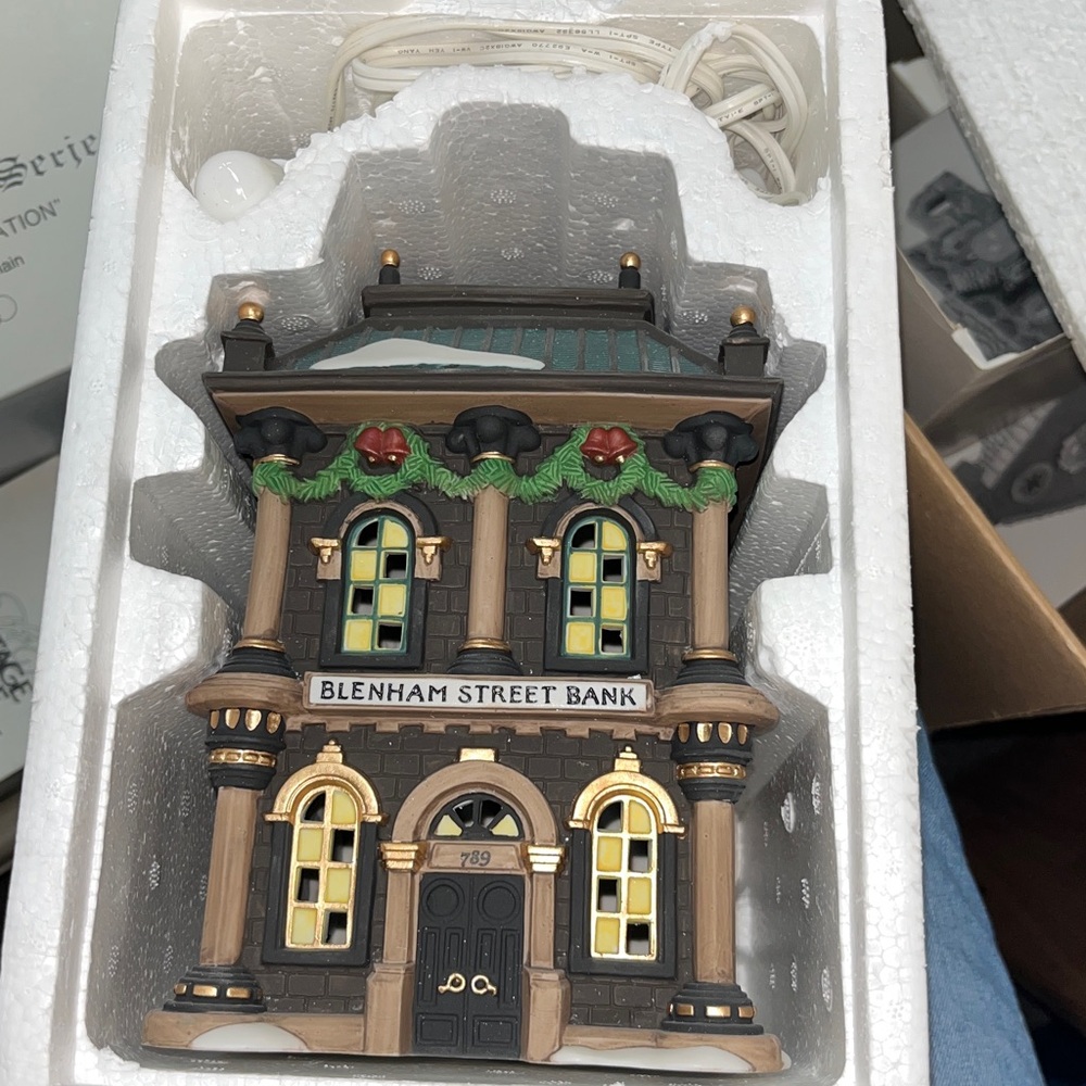 Heritage Village Collection Blenham Street Bank Porcelain in Box